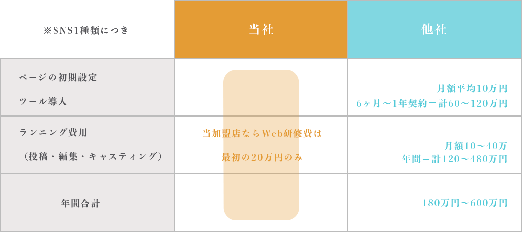 webコンサル費用表